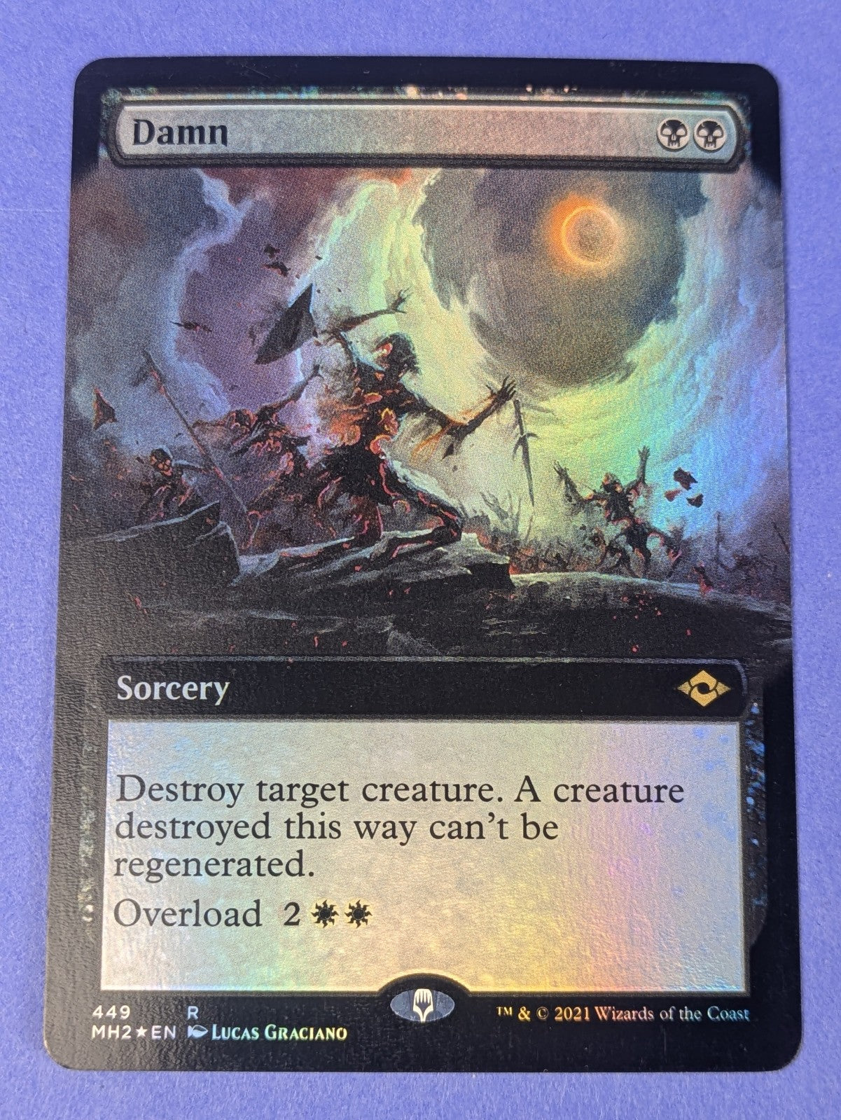 MTG Magic: Modern Horizons 2: Damn Foil Extended Art #449 Rare - NM