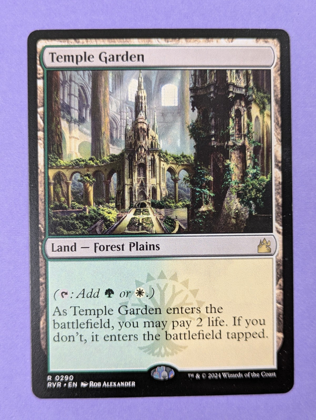 MTG Magic The Gathering: Ravnica Remastered: Temple Garden #0290 Rare - NM