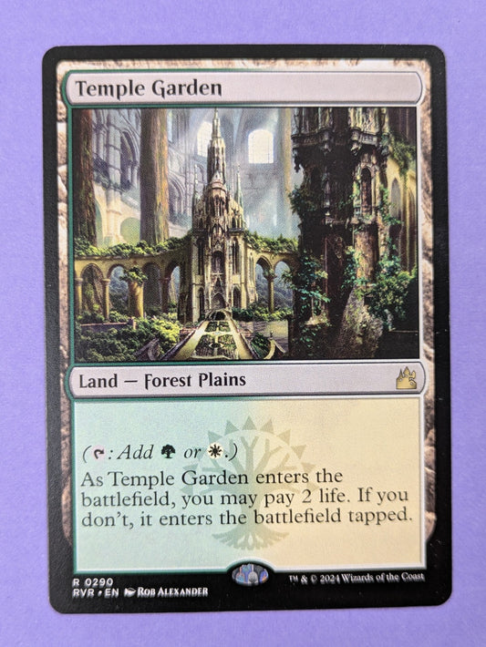 MTG Magic The Gathering: Ravnica Remastered: Temple Garden #0290 Rare - NM