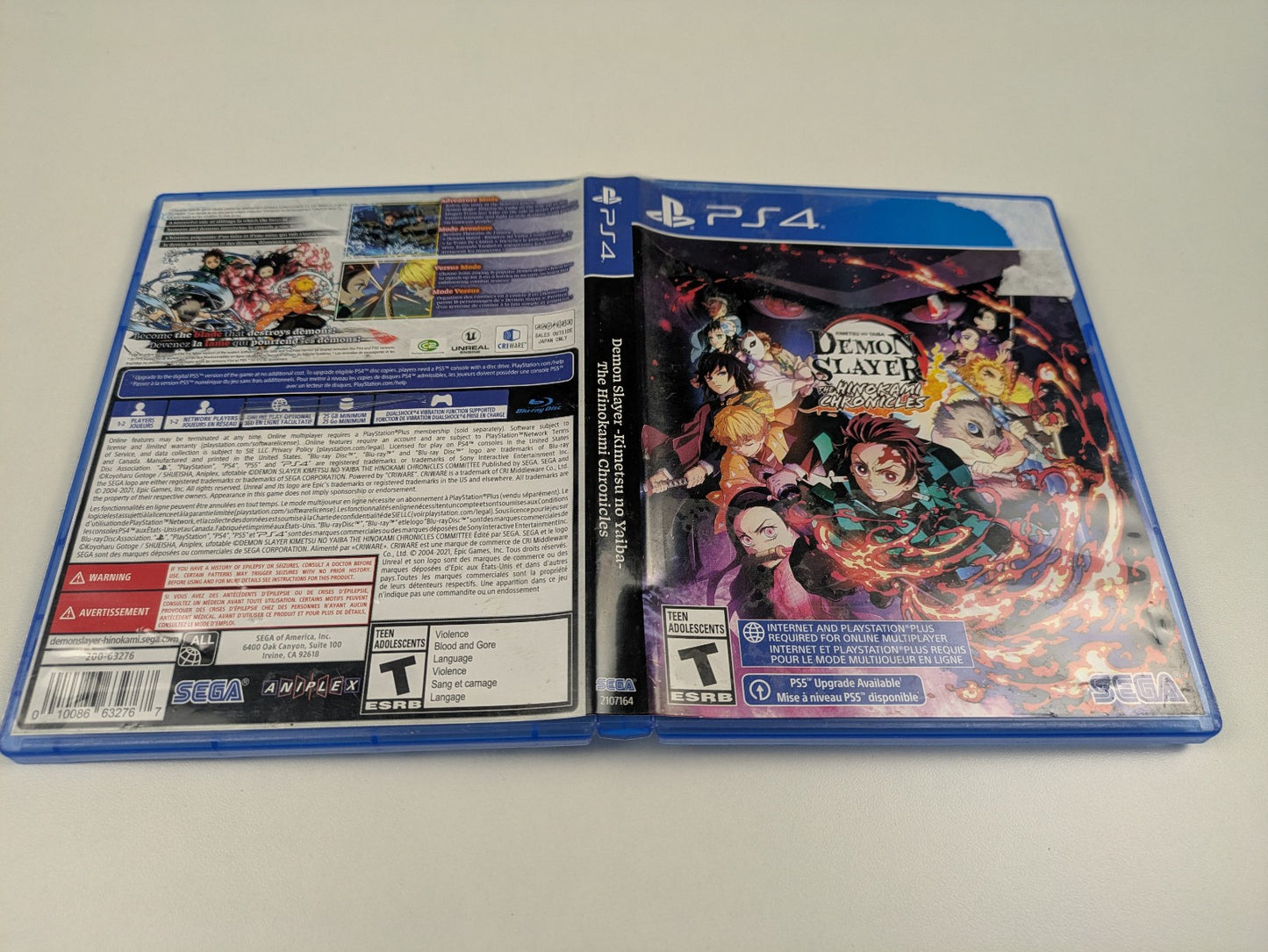 Demon Slayer: Kimetsu no Yaiba – The Hinokami Chronicles (PS4, 2021) CIB