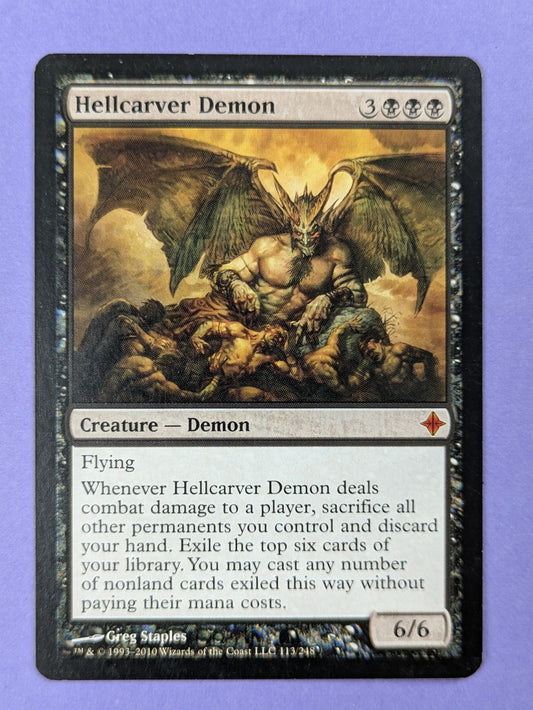 MTG Magic: Rise of the Eldrazi: Hellcarver Demon #113/248 Mythic - LP