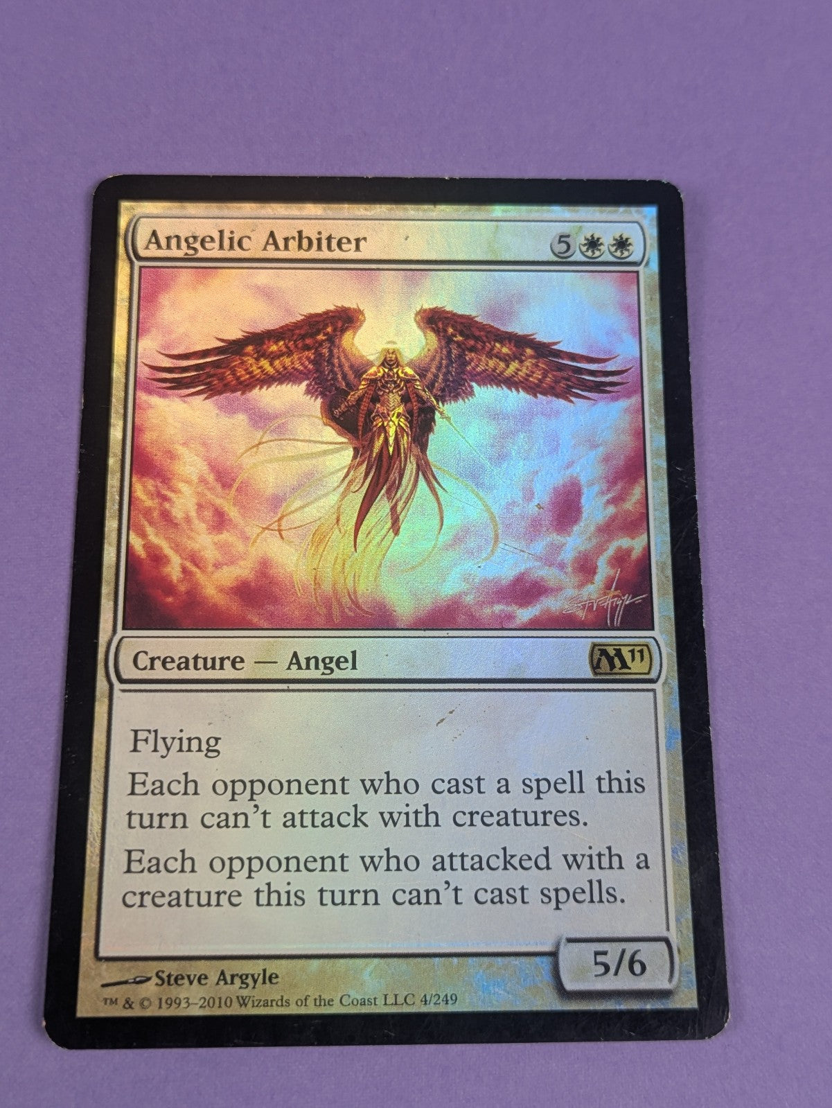 MTG Magic: Magic 2011: Angelic Arbiter Foil #4/249 Rare - LP