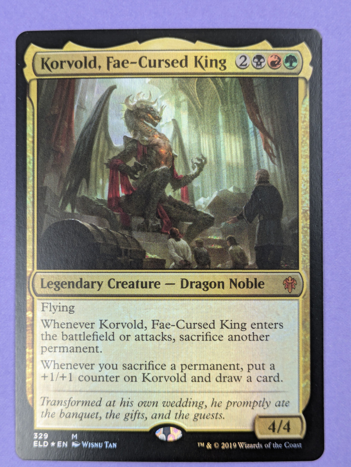 MTG Magic: Throne of Eldraine: Korvold, Fae-Cursed King Foil #329 Mystic - NM