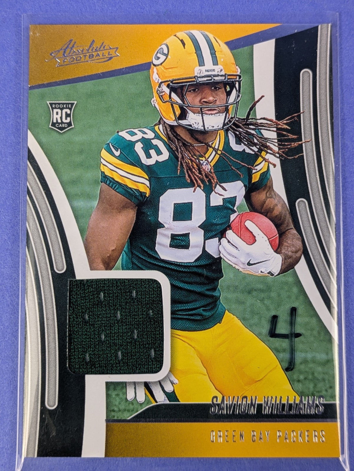 2025 Savion Williams #ARM-SWS Panini Absolute Football RC Patch NM