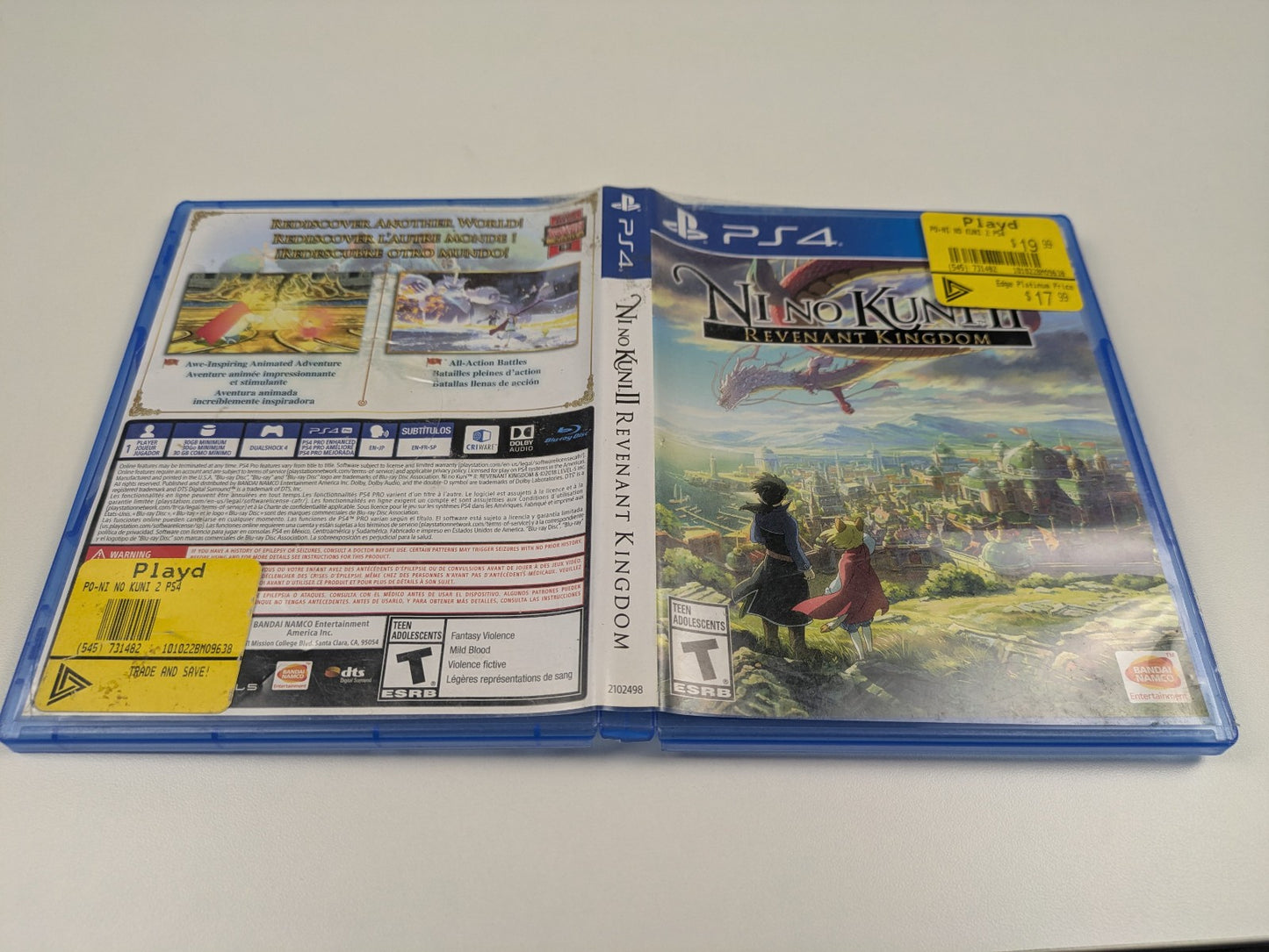 Ni no Kuni II: Revenant Kingdom (PS4, 2018) No Manual