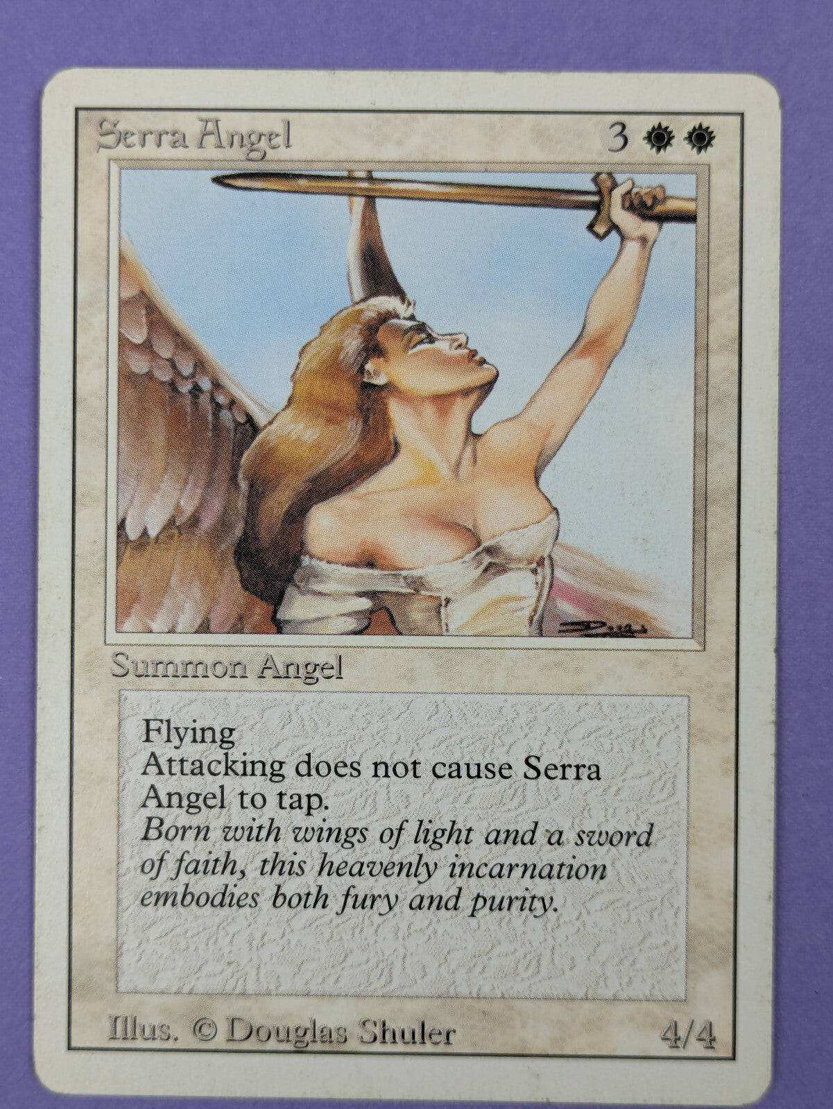 MTG Magic: Revised Edition (3rd Edition): Serra Angel Uncommon - MP