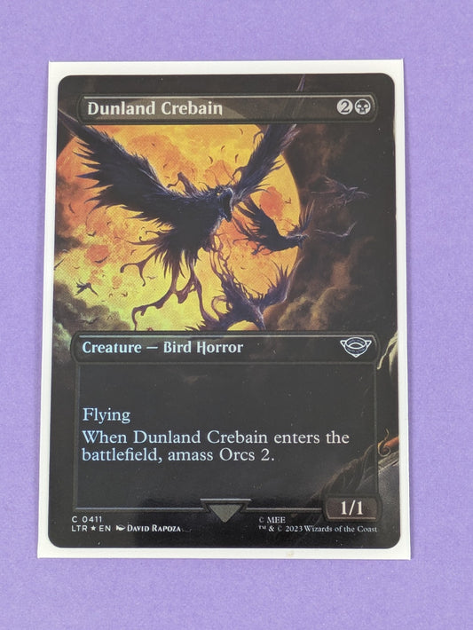 MTG Magic: The Lord of the Rings: Dunland Crebain Borderless #0411 Common - NM