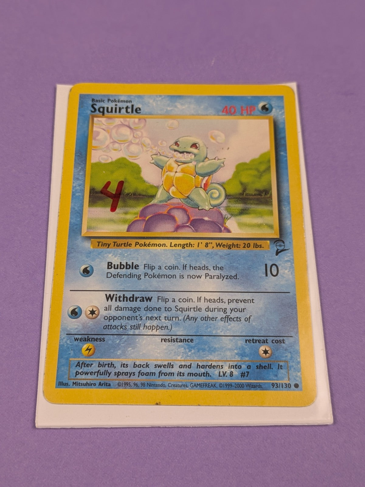 Squirtle - 93/130 - Common Base Set 2 - Pokemon Card - MP