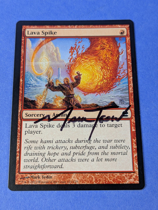 MTG Magic: Modern Masters: Lava Spike #121/229 Common NM - MARK TEDIN SIGNATURE