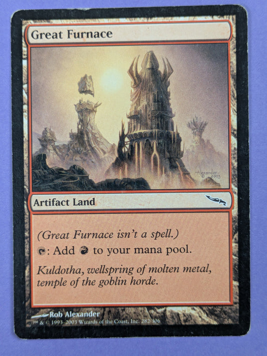 MTG Magic The Gathering: Mirrodin: Great Furnace #282/306 Common - MP