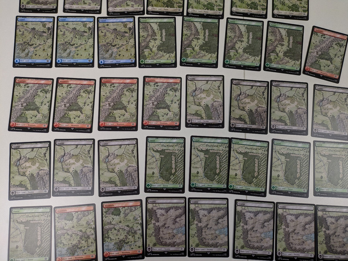 MTG: The Lord of the Rings: Mountain Forest Island Plains Swamp - 39X BASIC LAND