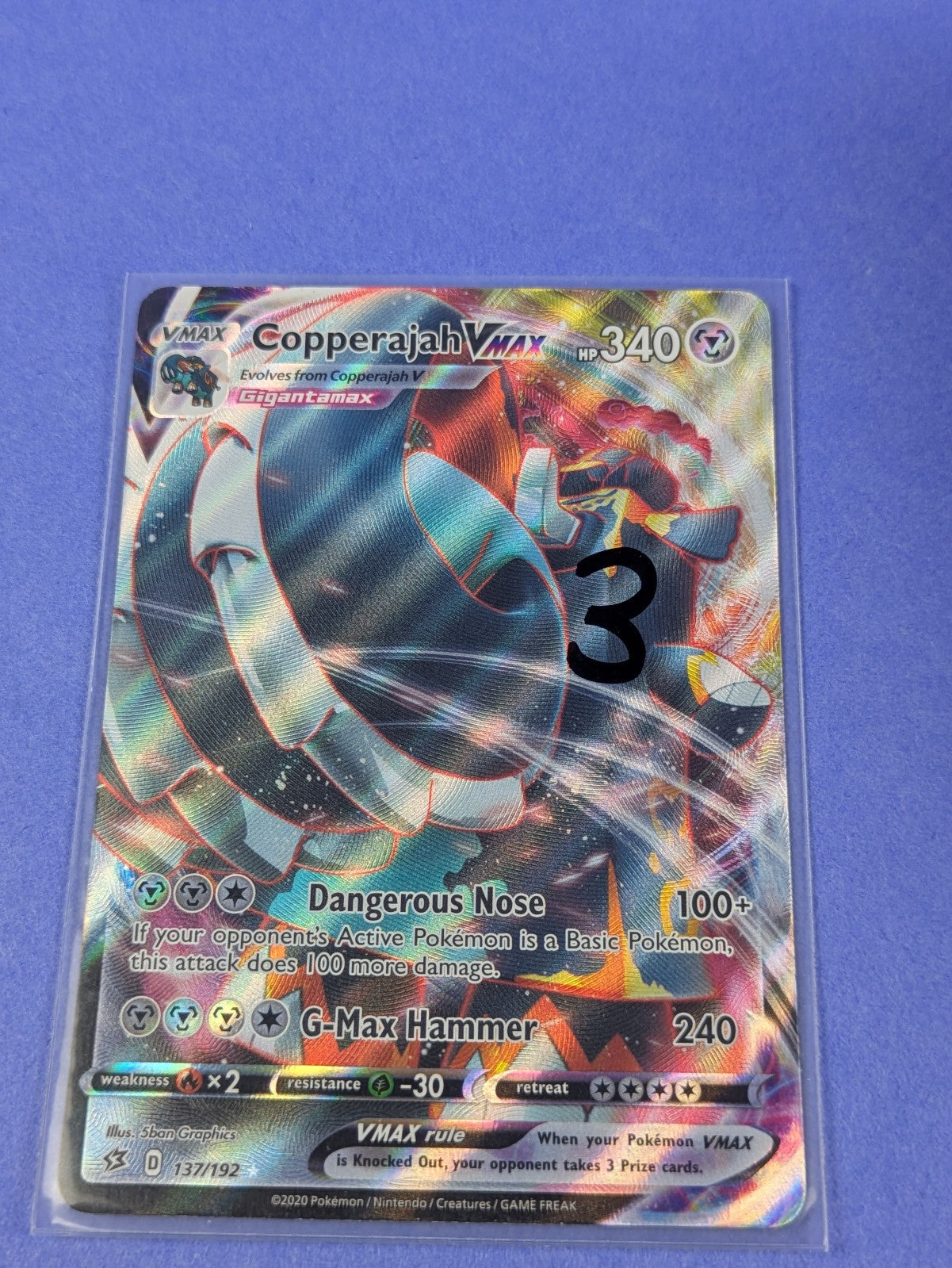 Copperajah VMAX - 137/192 - Ultra Rare Holo Rebel Clash - Pokemon Card - NM