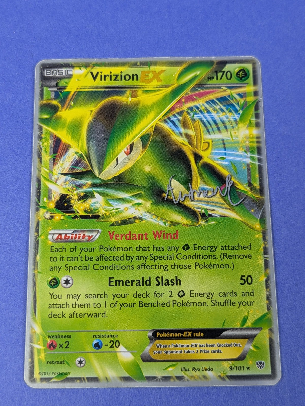 Virizion EX - 9/101 - Ultra Rare Plasma Blast World Championship - Pokemon - NM
