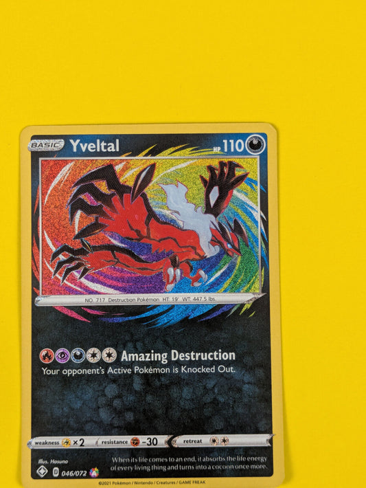 Yveltal - 046/072 - Amazing Rare Shining Fates - Pokemon Card - NM