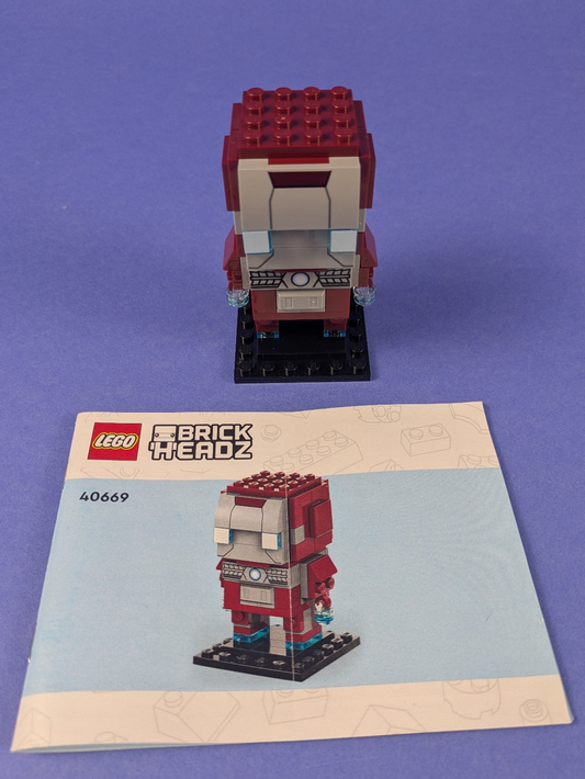 LEGO BrickHeadz Super Heroes Iron Man MK5 40669 Complete Set Pre-Owned