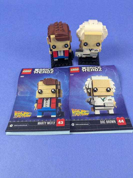 LEGO BrickHeadz Back to the Future Marty McFly & Doc Brown 41611 Pre-Owned