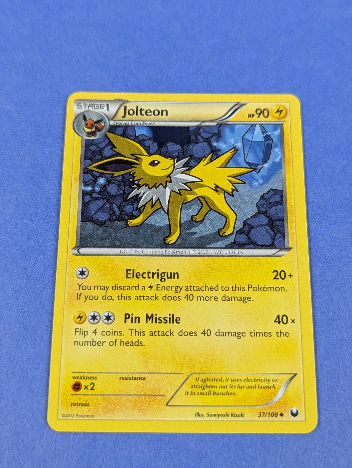 Jolteon - 37/108 - Uncommon Dark Explorers - Pokemon Card - LP