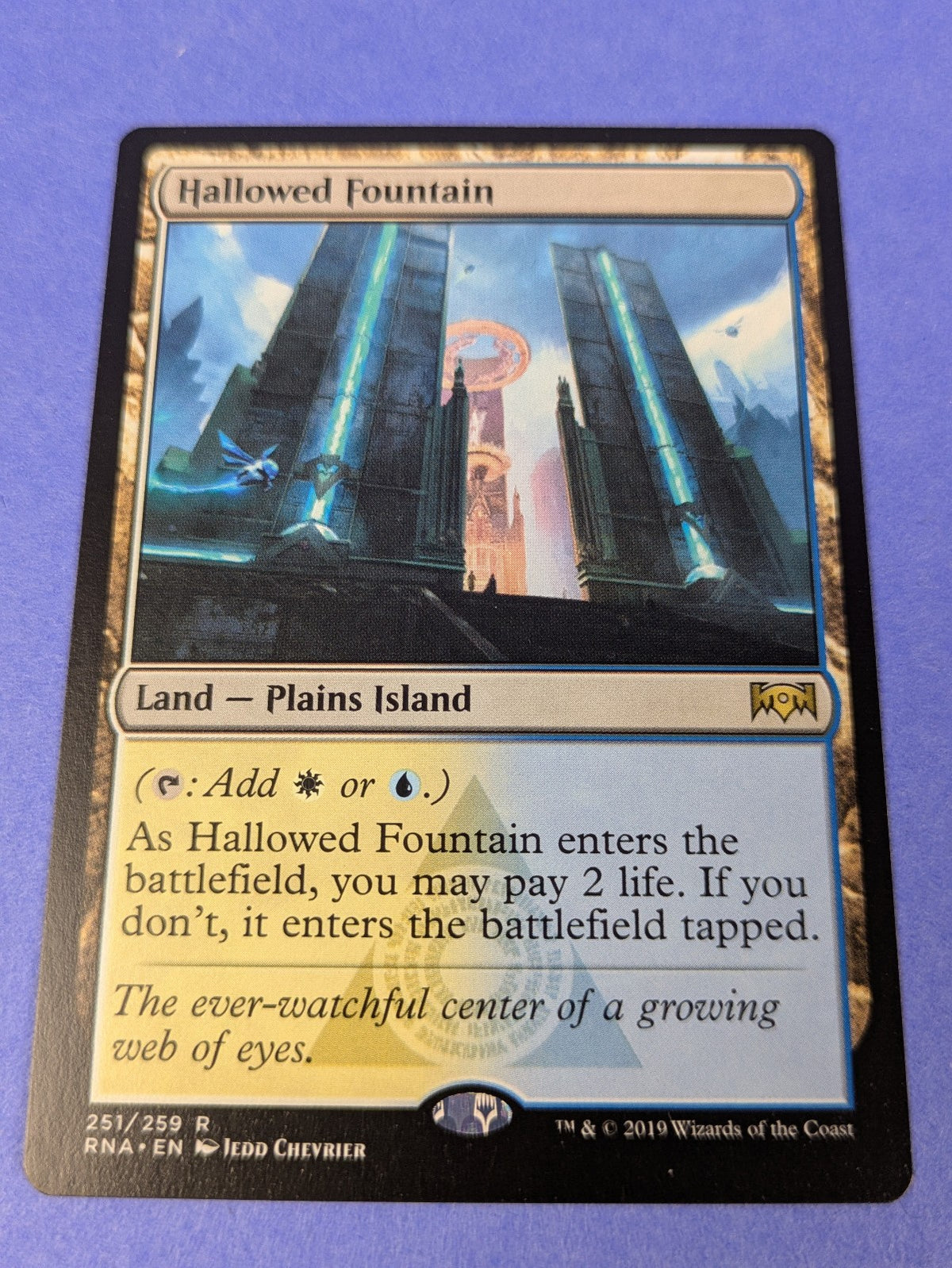 MTG Magic: Ravnica Allegiance: Hallowed Fountain #251/259 Rare - NM