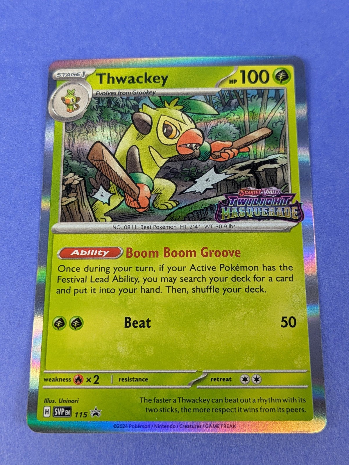 Thwackey - 115 - Promo Scarlet & Violet Promos - Pokemon Card - NM