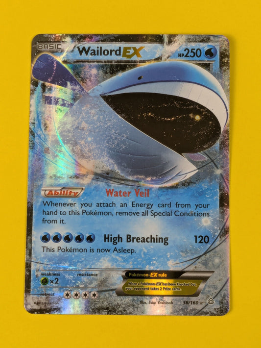 Wailord EX - 38/160 - Ultra Rare Primal Clash - Pokemon Card - NM