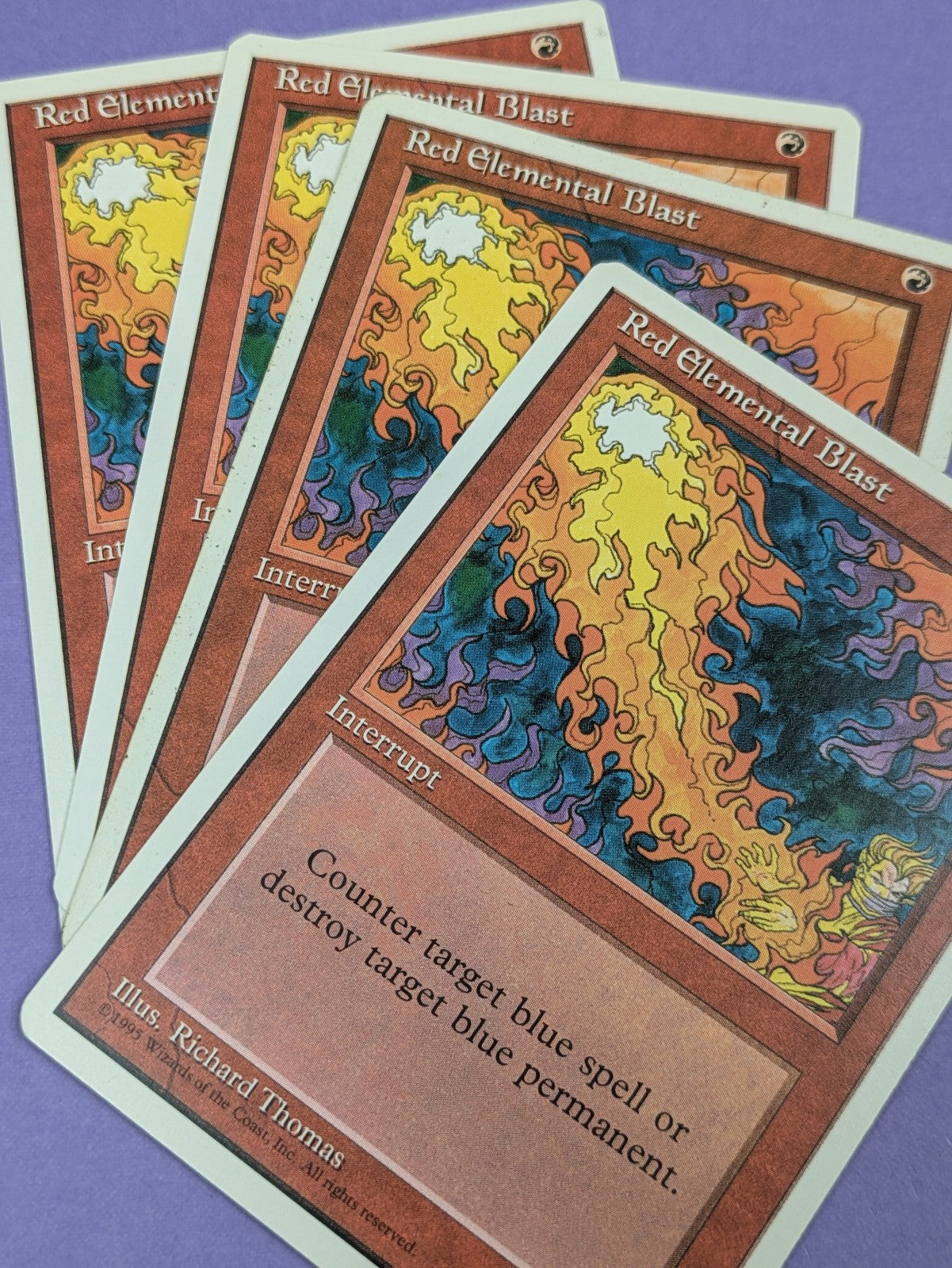 MTG Magic: Fourth Edition: Red Elemental Blast #218 Common - NM