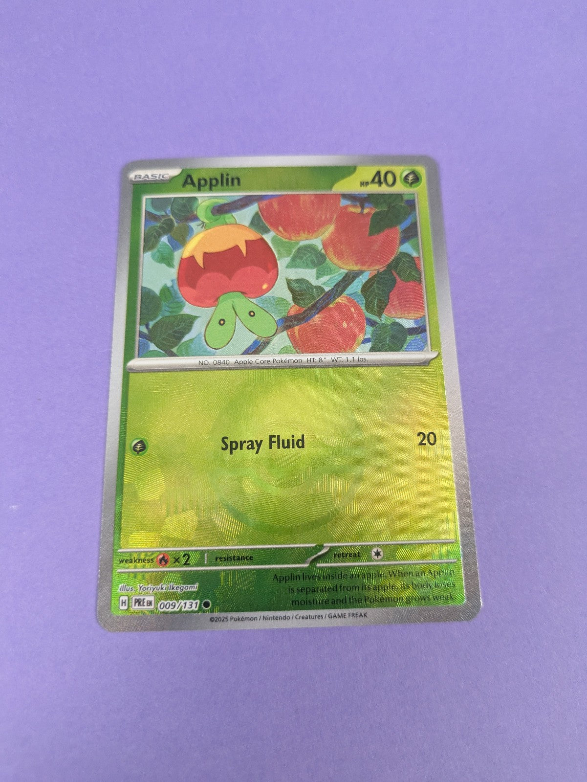 Applin - 009/131 - Common Pokeball Prismatic Evolutions - Pokemon Card - NM