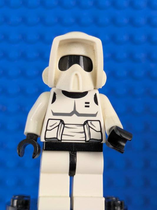Lego Star Wars: Imperial Scout Trooper - Plain Black Head sw0005a Set 8038