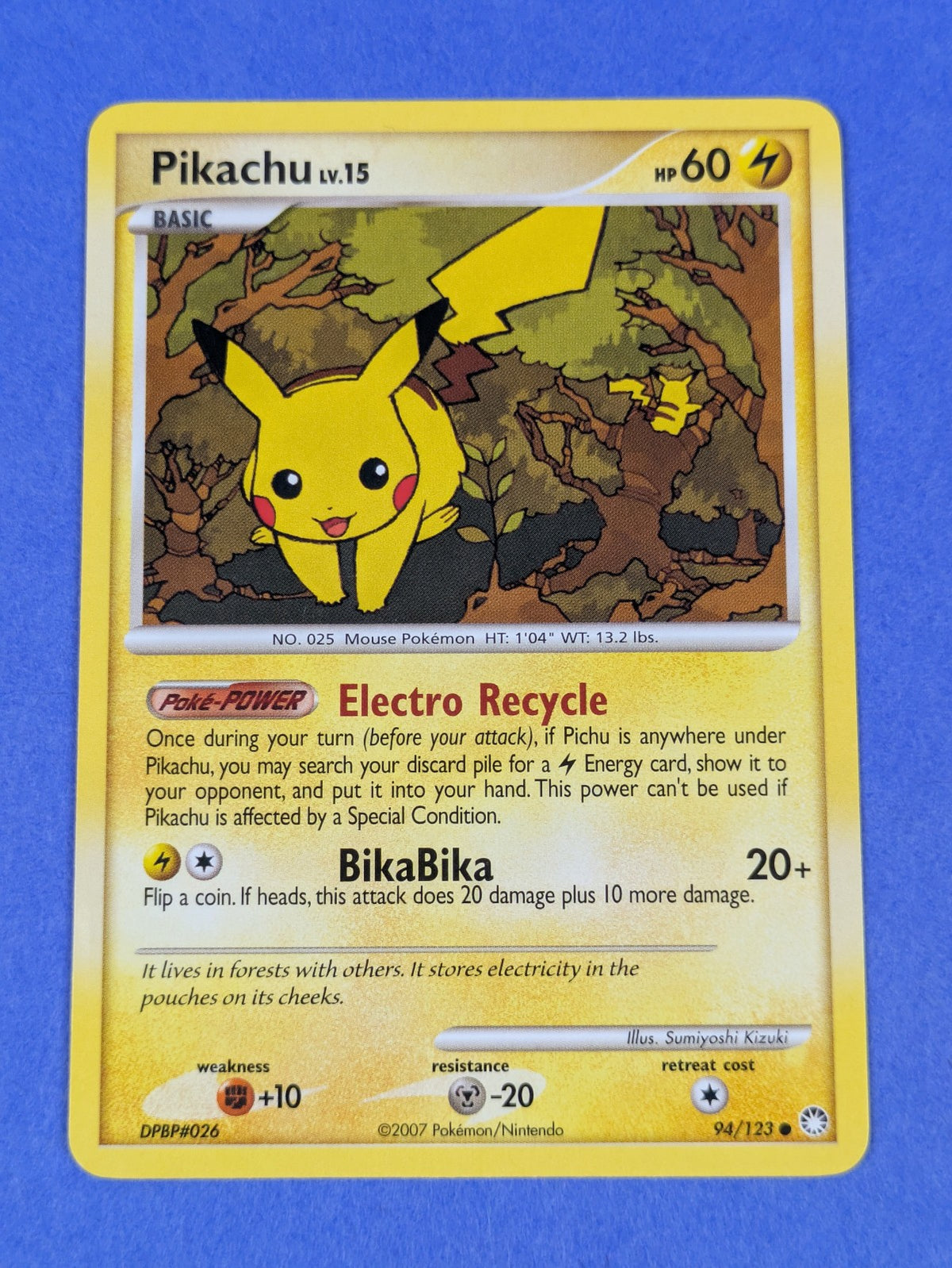 Pikachu - 94/123 - Common Mysterious Treasures - Pokemon Card - LP