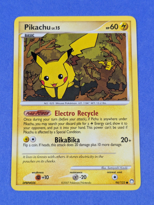 Pikachu - 94/123 - Common Mysterious Treasures - Pokemon Card - LP