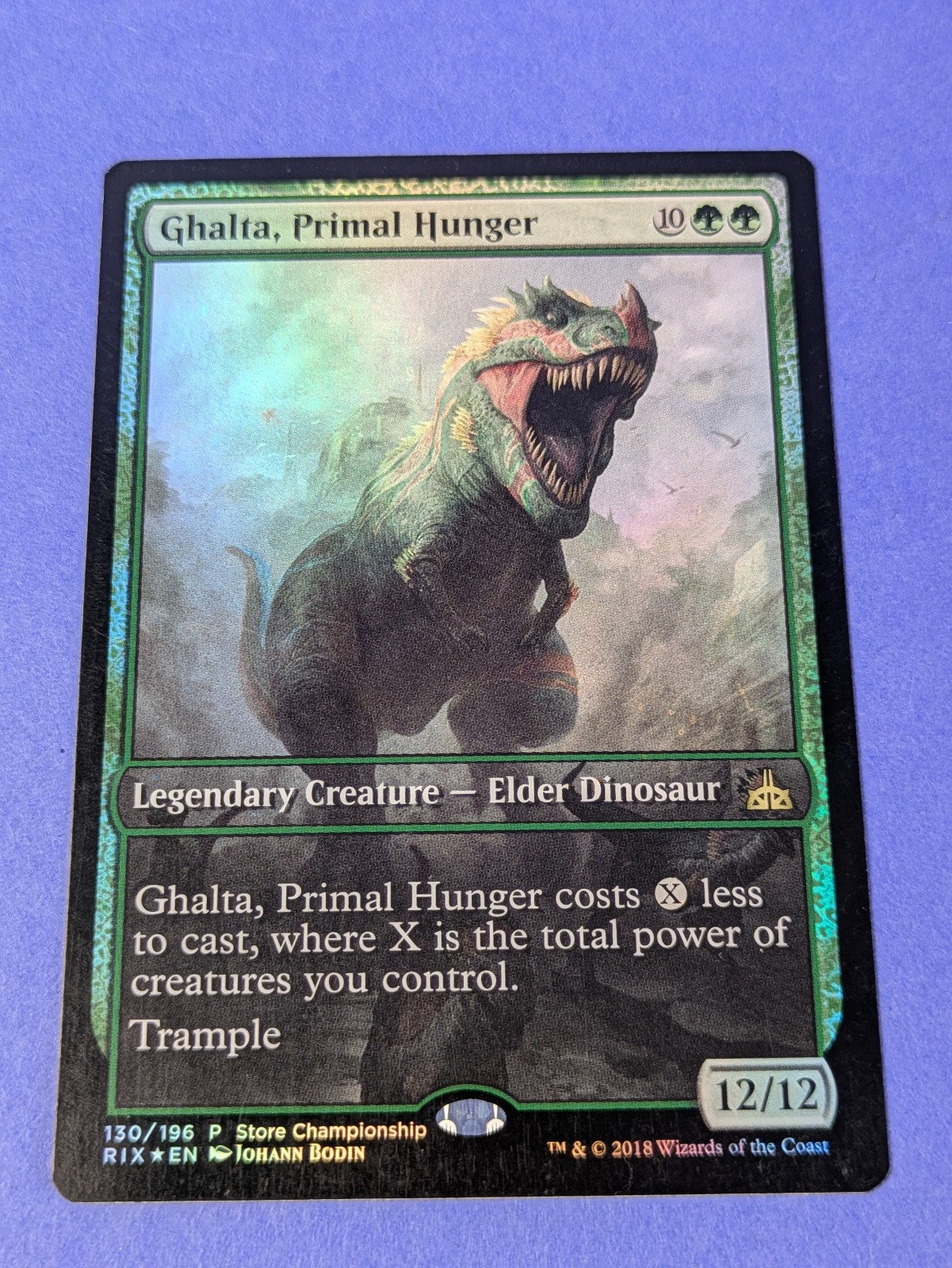 MTG: Rivals of Ixalan Promos: Ghalta, Primal Hunger Foil #130/196 Promotional LP