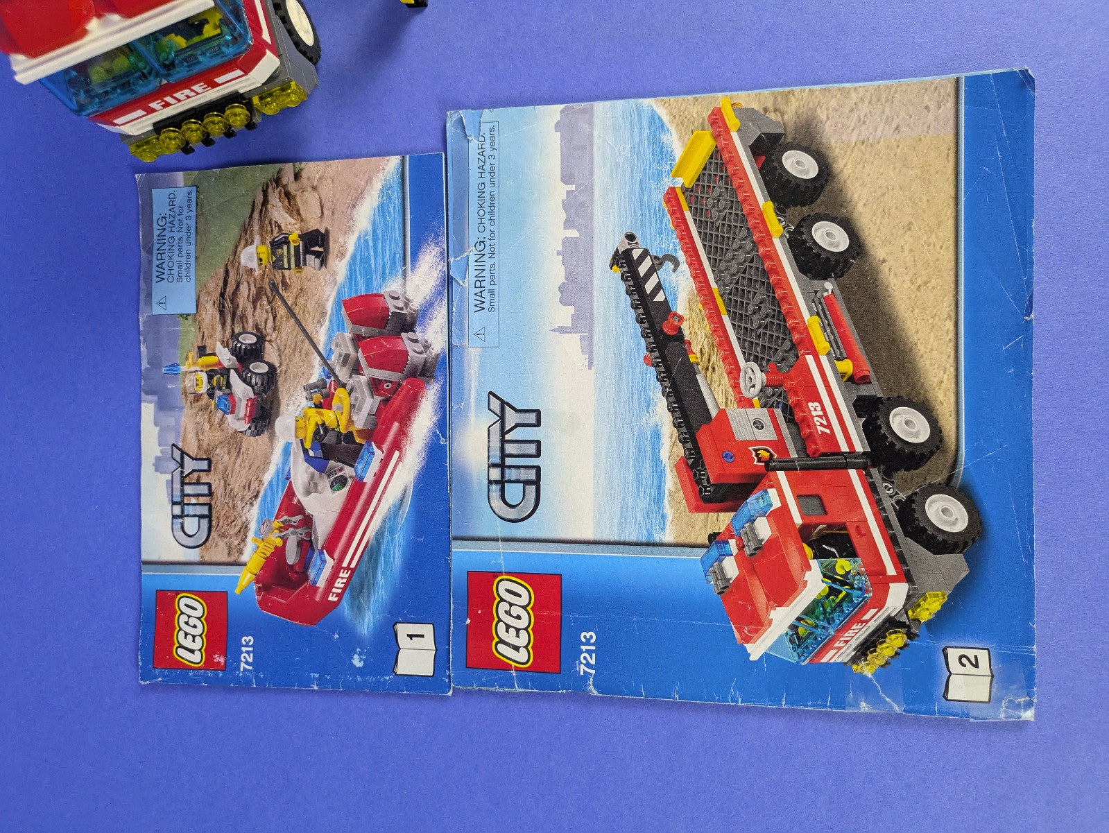 Lego Town: City: Fire: Off-Road Fire Truck & Fireboat 7213 w/ Instructions