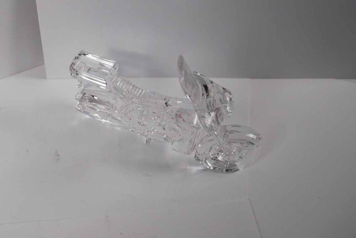 Hofbauer Magic Crystal American Biker Glass Retro Motorcycle Paperweight
