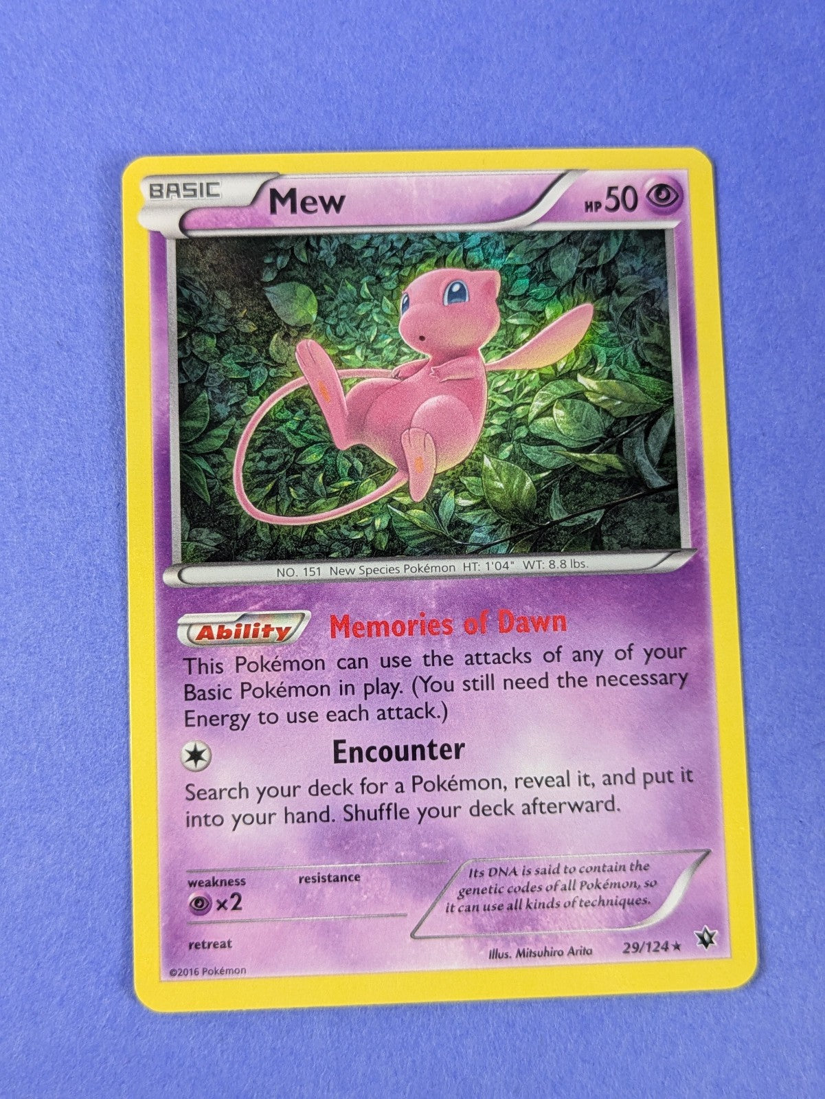 Mew - 29/124 - Holo Rare Fates Collide - Pokemon Card - LP