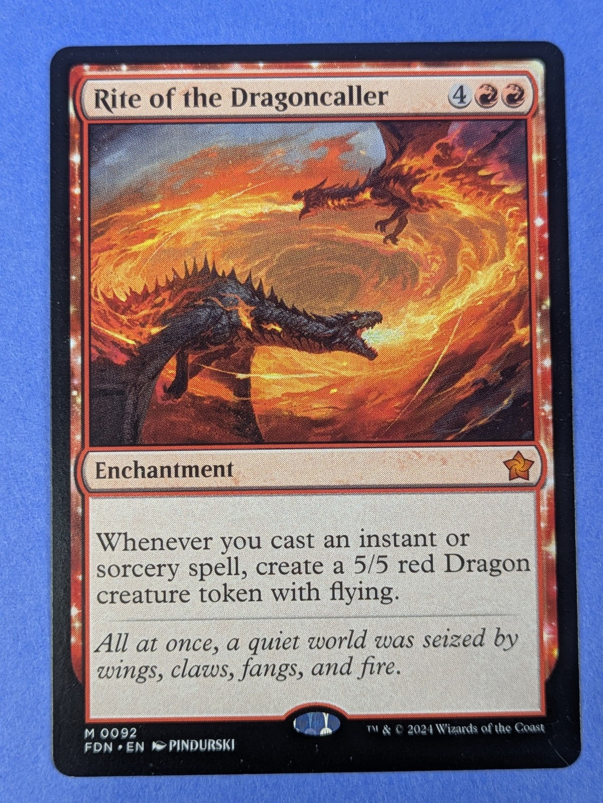 MTG Magic: Foundations: Rite of the Dragoncaller #0092 Mythic - NM