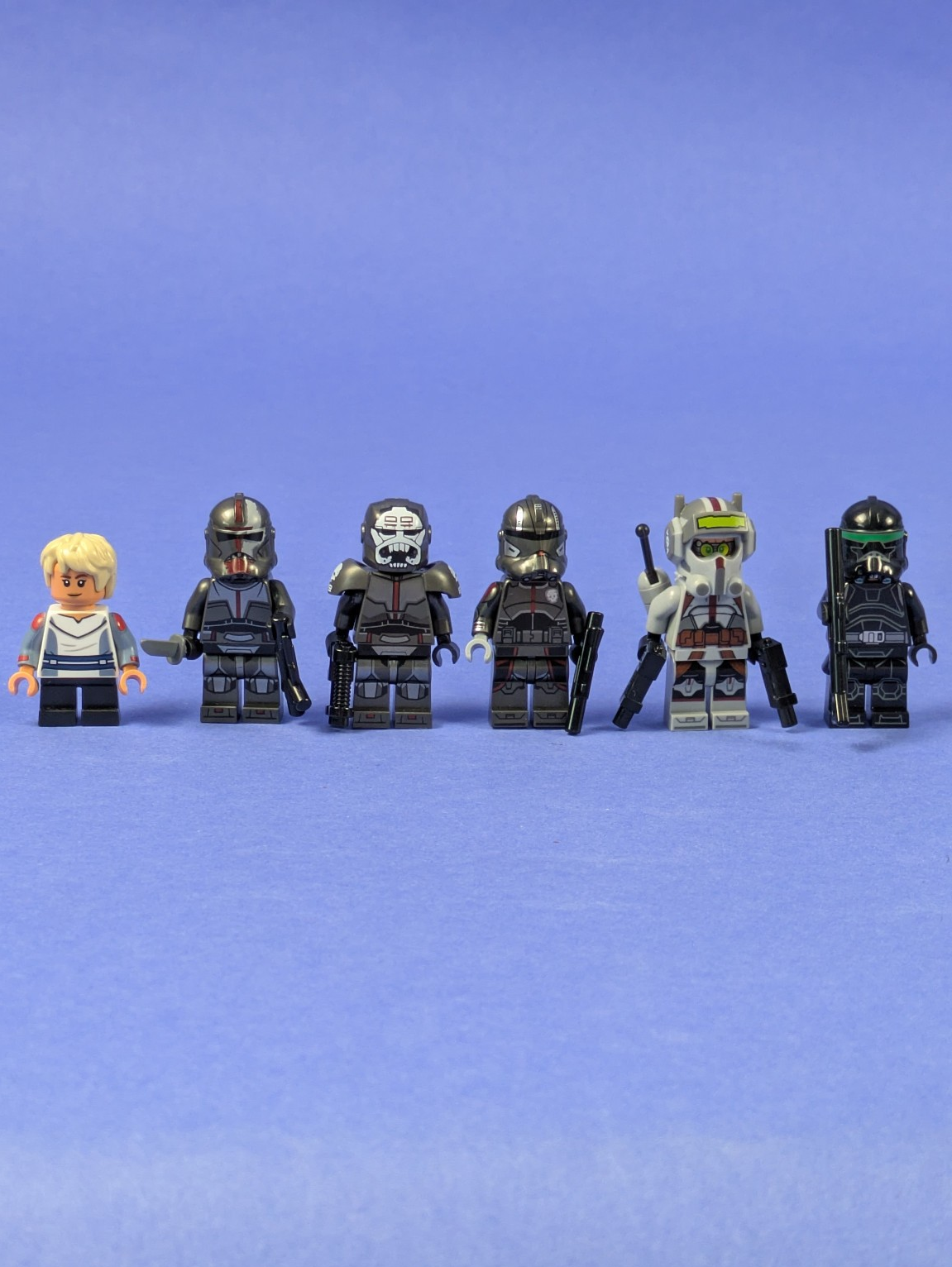 LEGO Star Wars The Bad Batch Minifigure Omega Hunter Wrecker Echo Tech Crosshair