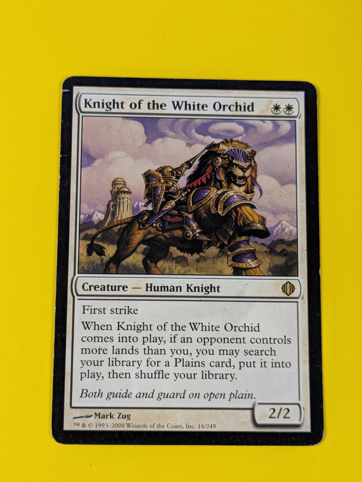 MTG Magic: Shards of Alara: Knight of the White Orchid #16/249 Rare - MP
