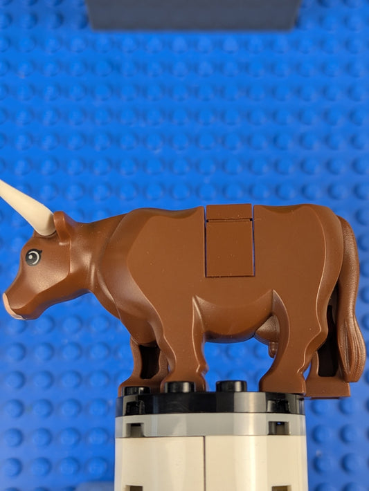 Lego Train: Animal: Cow with Light Nougat Muzzle 64452pb01c02 Set 60052