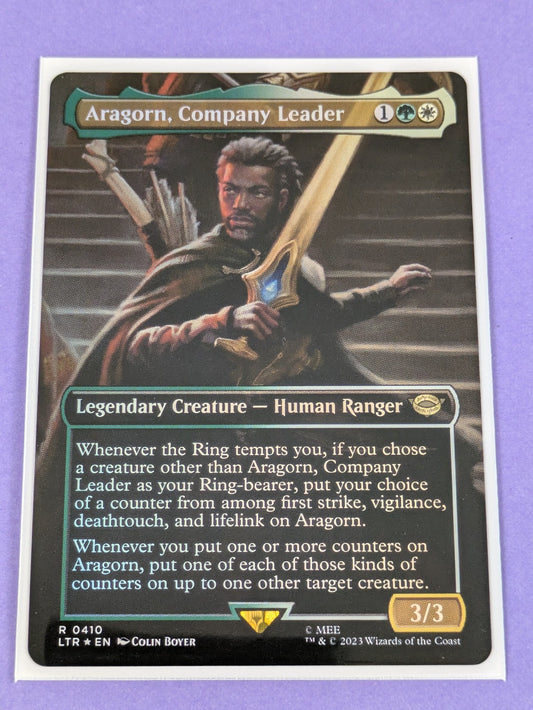 MTG: The Lord of the Rings: Aragorn, Company Leader Foil #0410 Rare - NM