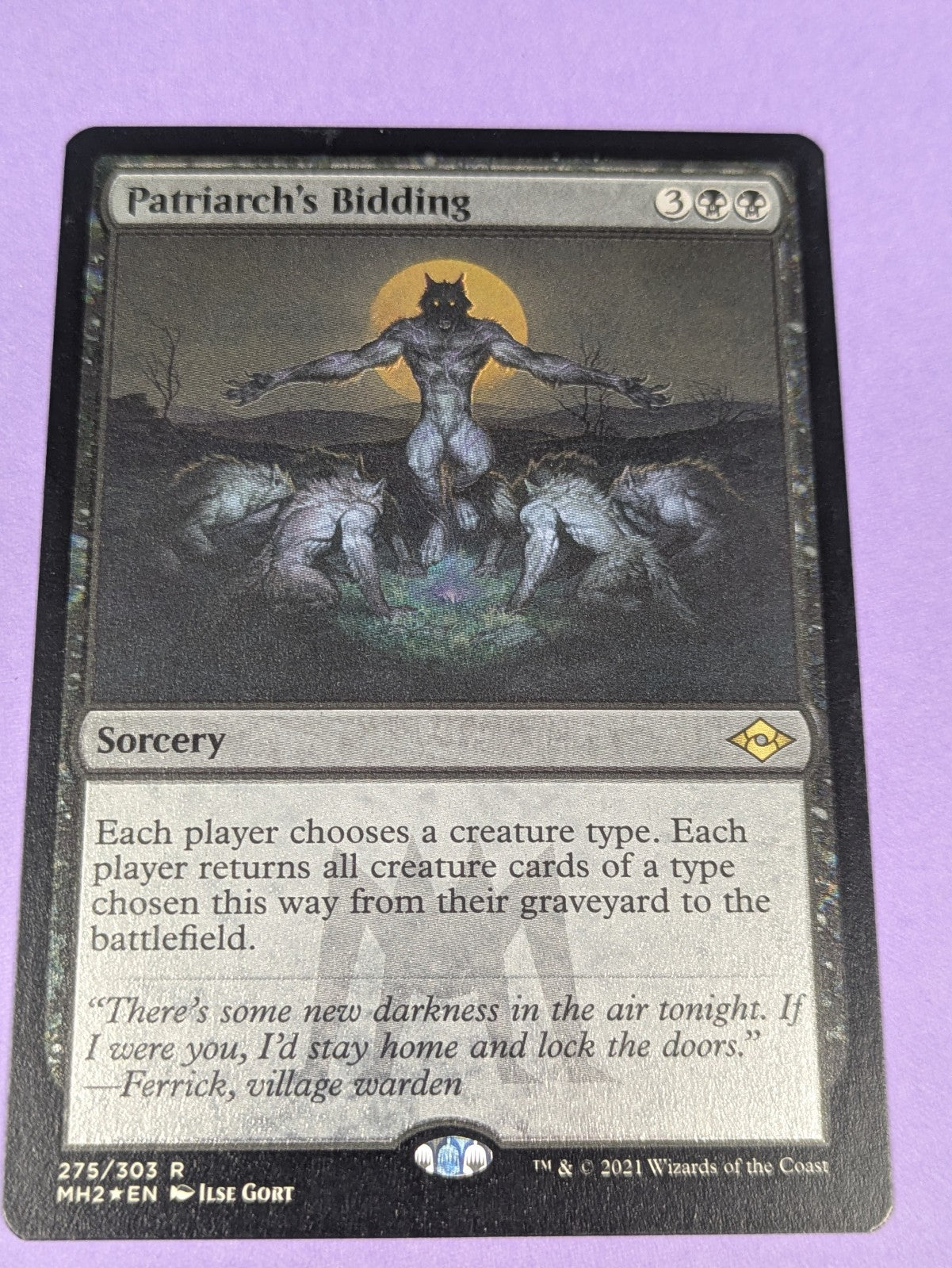 MTG Magic: Modern Horizons 2: Patriarch's Bidding Etched Foil #275/303 Rare - NM