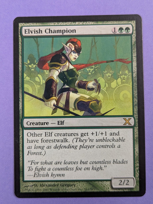 MTG Magic: Tenth Edition: Elvish Champion #261/383 Rare - NM