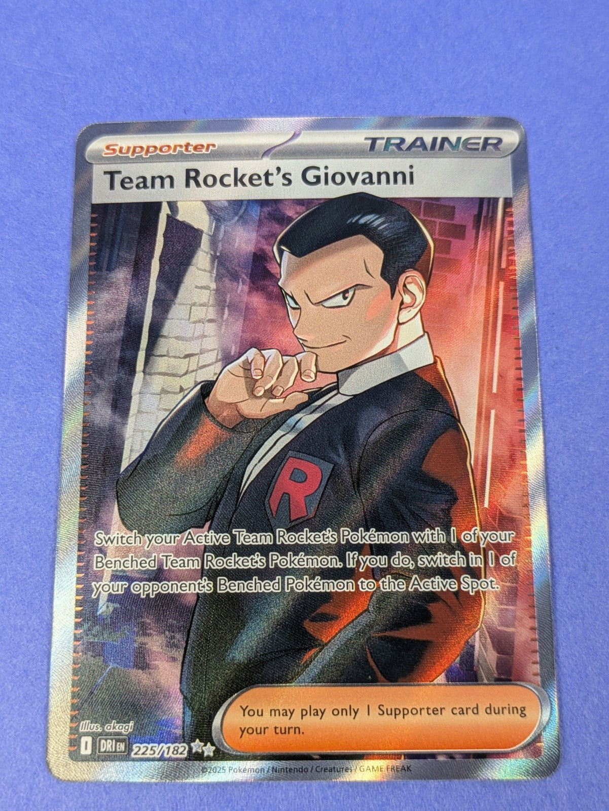 Team Rocket's Giovanni - 225/182 - Ultra Rare Destined Rivals - Pokemon - NM