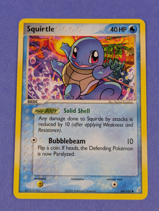 Squirtle - 64/100 - Common Crystal Guardians - Pokemon Card - LP