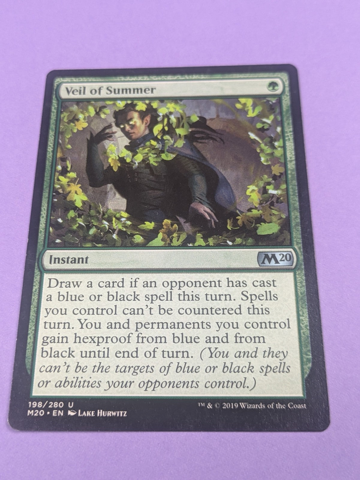 MTG Magic: Core Set 2020: Veil of Summer #198/280 Uncommon - NM