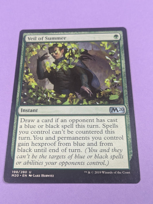 MTG Magic: Core Set 2020: Veil of Summer #198/280 Uncommon - NM