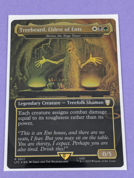 MTG: LOTR: Treebeard, Eldest of Ents - Doran, the Siege Tower Foil #0517 Rare NM