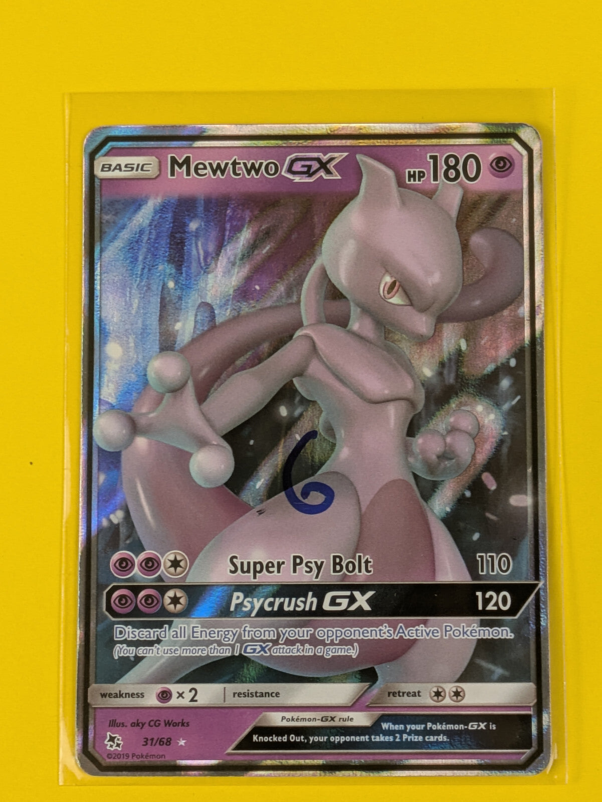 Mewtwo GX - 31/68 - Ultra Rare Hidden Fates - Pokemon Card