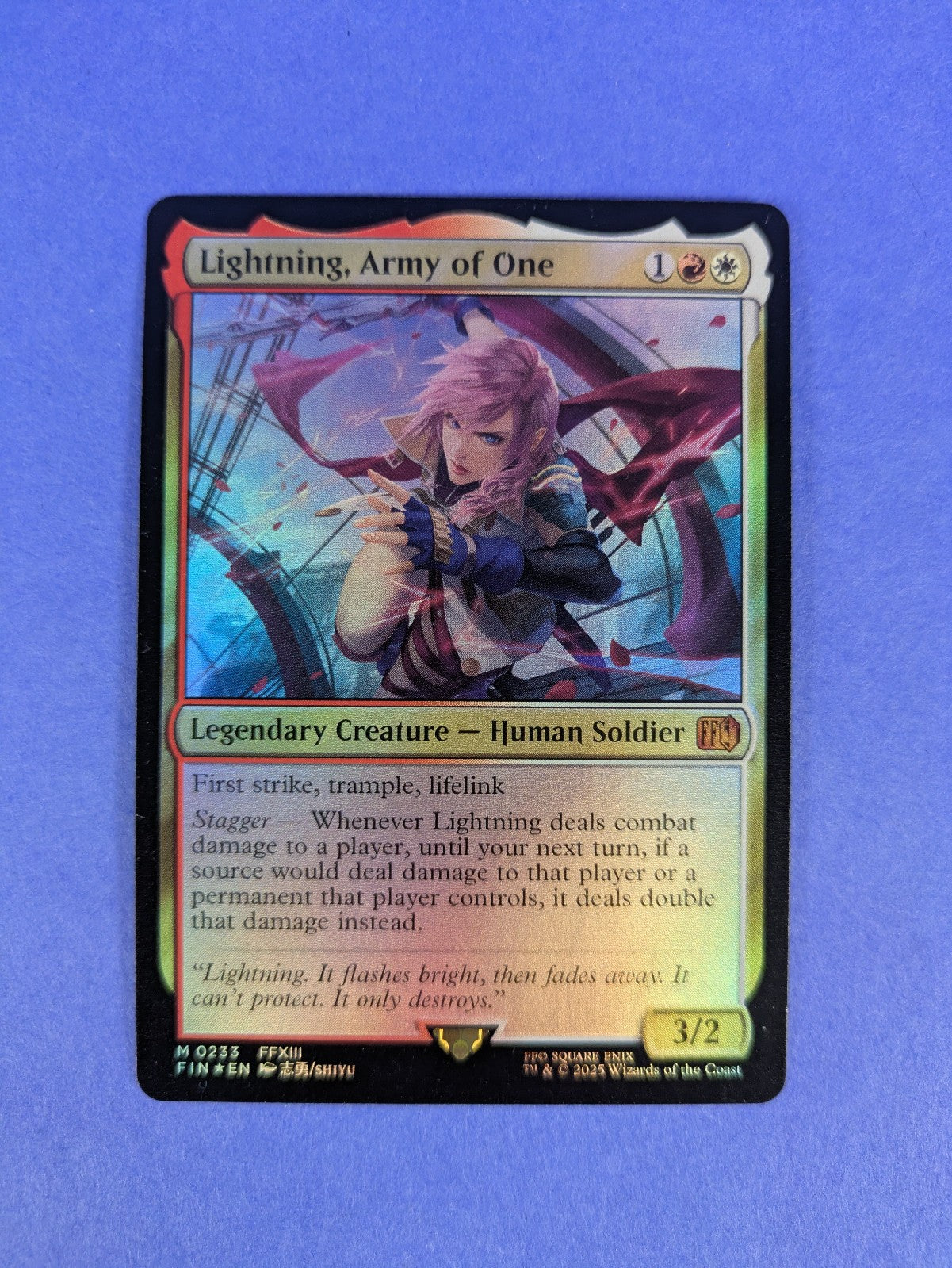 MTG Magic: FINAL FANTASY: Lightning, Army of One Foil #0233 Mythic - NM