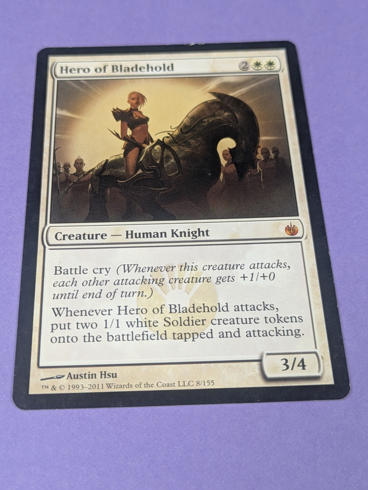 MTG Magic: Mirrodin Besieged: Hero of Bladehold #8/155 Mythic - LP