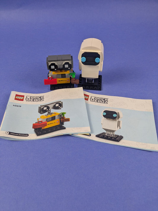 LEGO BrickHeadz EVE & WALL-E 40619 Complete Set Pre-Owned