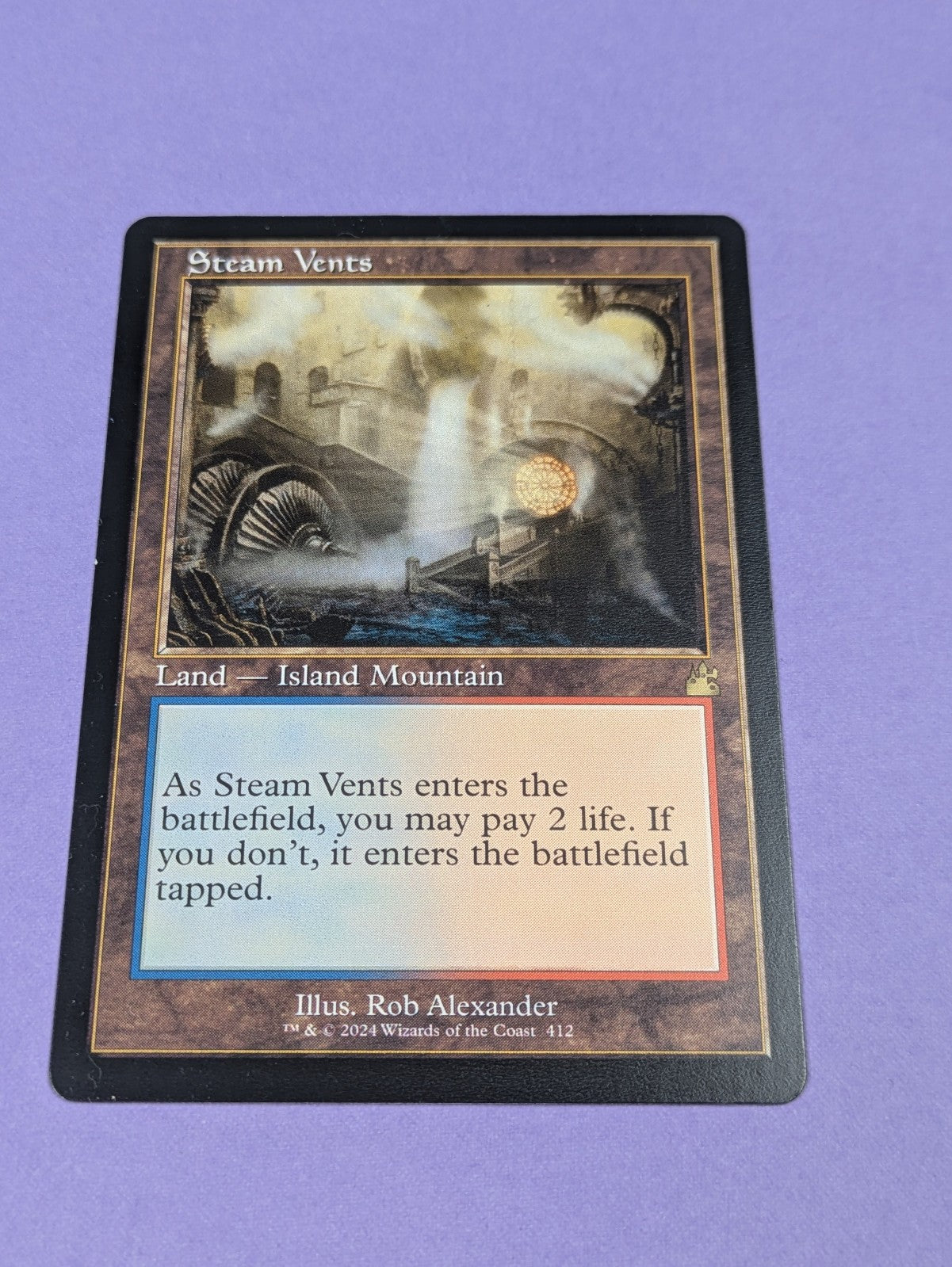 MTG Magic: Ravnica Remastered: Steam Vents #412 Rare - NM